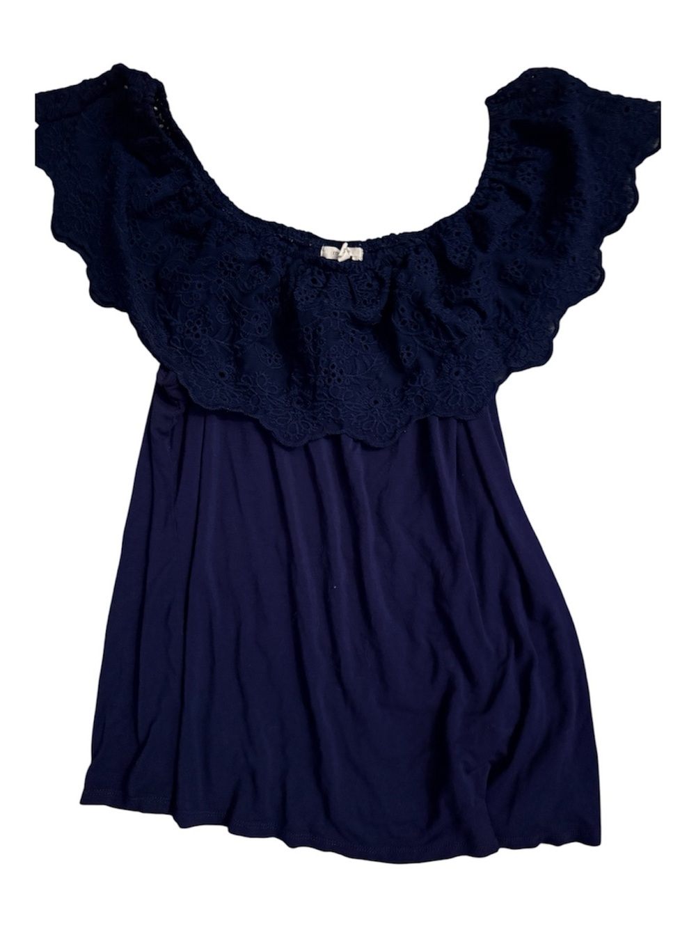 Maurice’s women’s off shoulder ruffle lightweight summer casual eyelet design XL